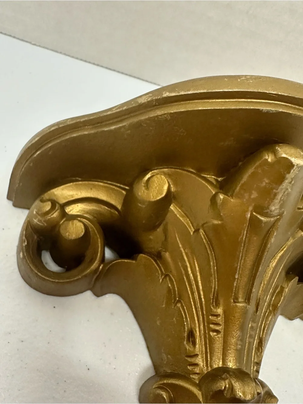Vintage Syroco Gold Ornate Wall Shelf Hollywood Regency Rococo Decor